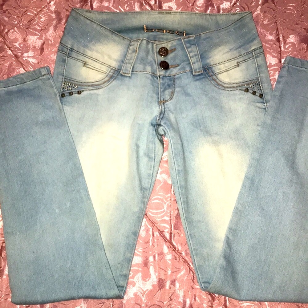 Low Rise Light Blue Jeans